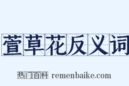 萱草花反义词是什么意思的图片